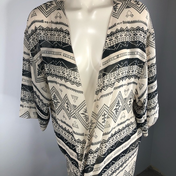 unbranded Jackets & Blazers - TRIBAL KIMONO black/tan open front one size fits